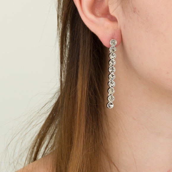 Dripping Crystals Gray Stone Earring Set - Picture 2 of 3